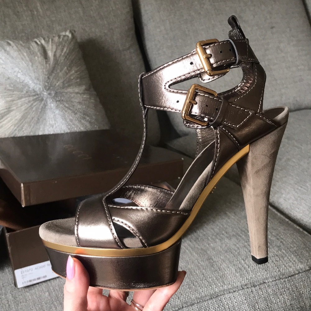 Gucci ‘Lifford Metal’ Sasso platform w/box sz 7.5 - Picture 7 of 7